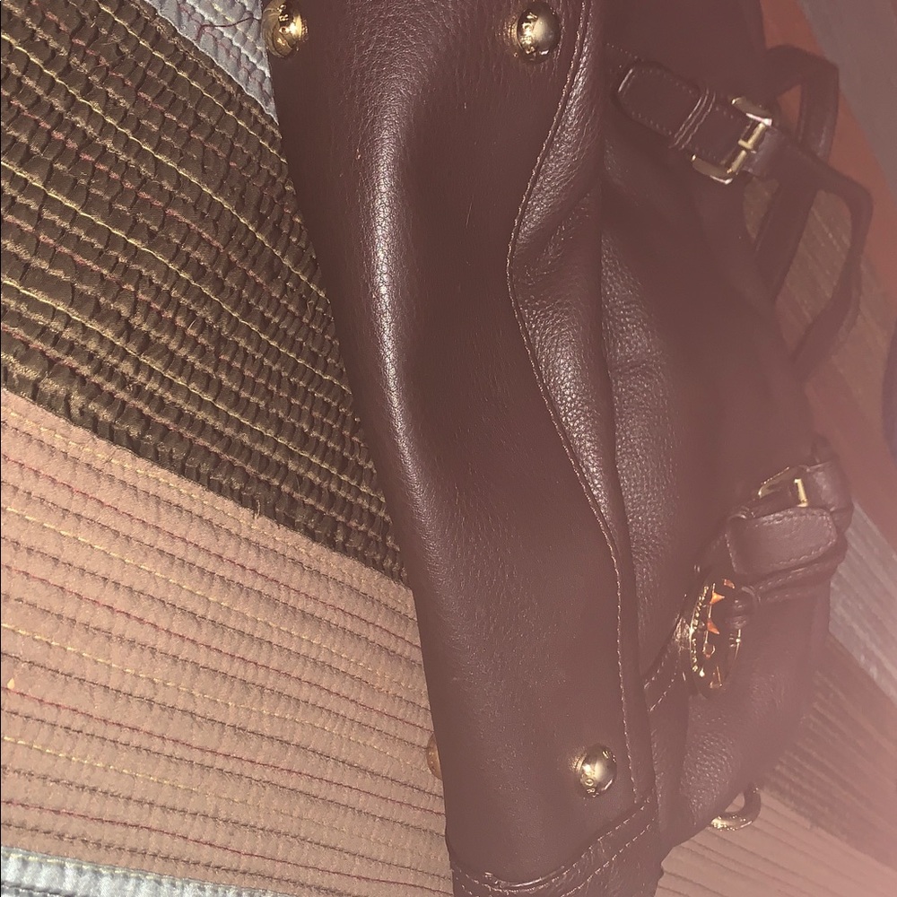 Michael Kors Dark Brown Leather Shoulder Bag - Picture 2 of 4
